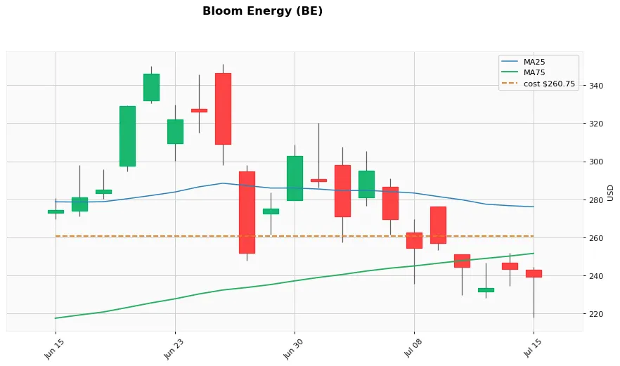 Bloom Energy 1ヶ月