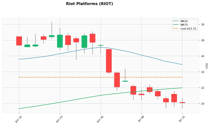Riot Platforms 1ヶ月
